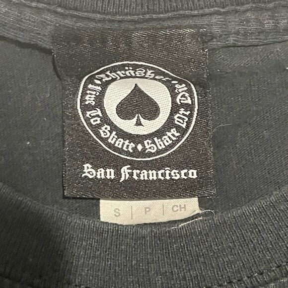 Thrasher Magazine Rose And Thorns Men’s Black T-Shirt Size Small Graphic Print - Picture 3 of 4